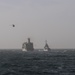 An MH-60S Sea Hawk, assigned to Helicopter Sea Combat Squadron (HSC) 14, prepares to land on USNS Guadalupe