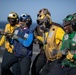 The aircraft carrier USS John. C. Stennis (CVN 74) conducts flight deck drills