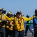 The aircraft carrier USS John. C. Stennis (CVN 74) conducts flight deck drills