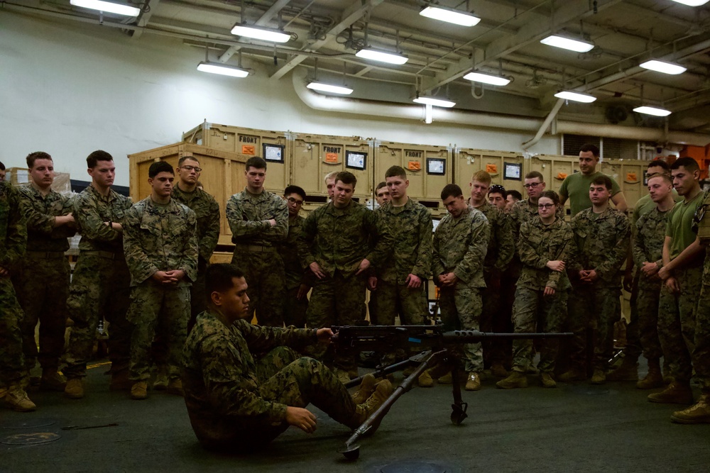 31st Marine Expeditionary Unit Marines live-fire at sea