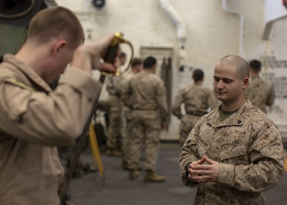 Corporals Course aboard the USS Arlington