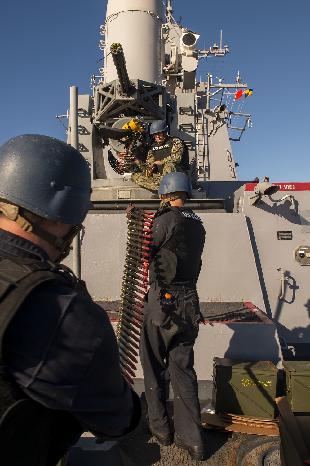 USS Preble Conducts CIWS Calibration Test