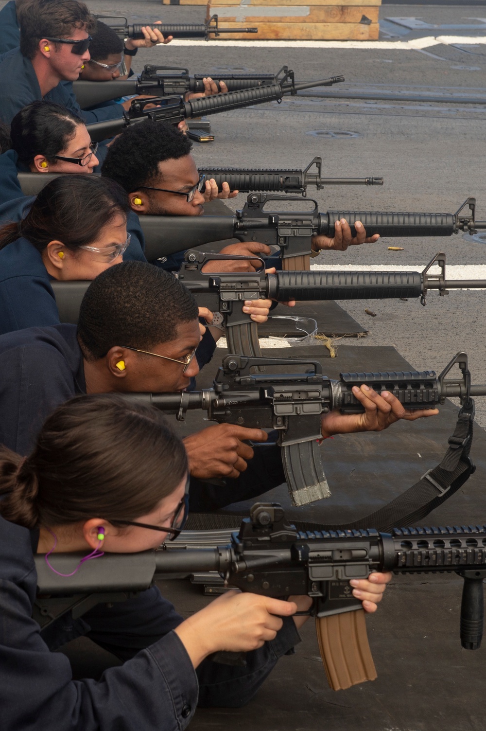 USS Preble Conducts Small Arms Qualifications Course