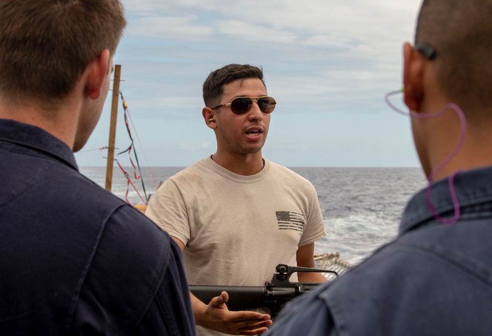 USS Preble Conducts Small Arms Qualifications Course