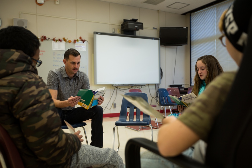 Marines with Sierra Battery visit Shirley Lanham Elementary School