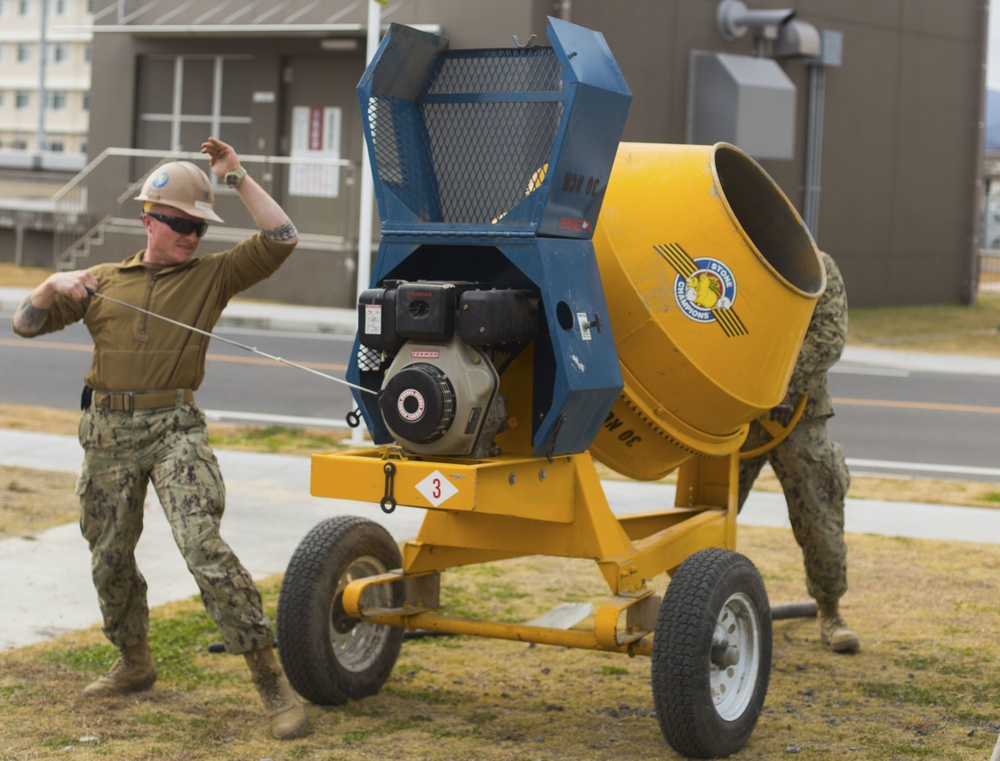 Seabees Construct Waste Enclosures for Family Housing