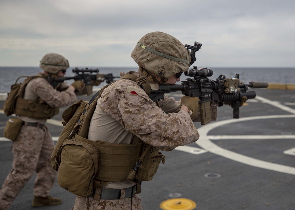 22nd Marine Expeditionary UnitLive-fire Immediate Action Drills aboard the USS Arlington