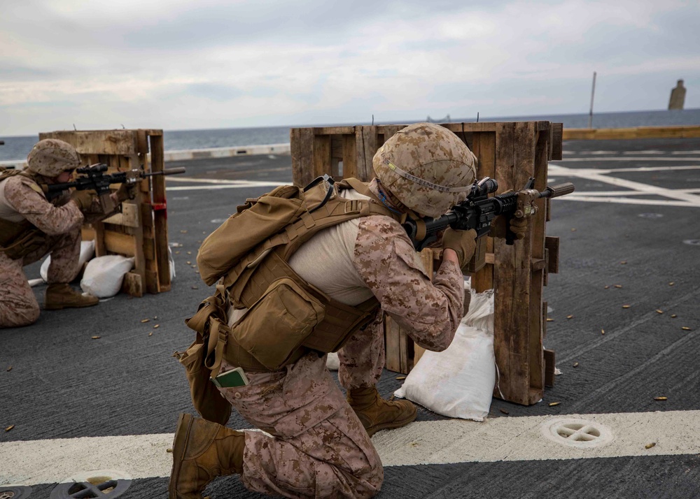 Live-fire Immediate Action Drills aboard the USS Arlington