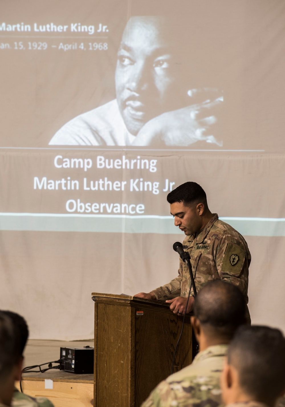 Soldiers gather to remember Dr. Martin Luther King Jr.