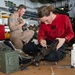 U.S. Sailor maintainns a machine gun