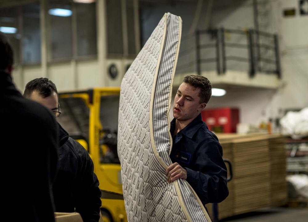 Sailors Move Mattresses