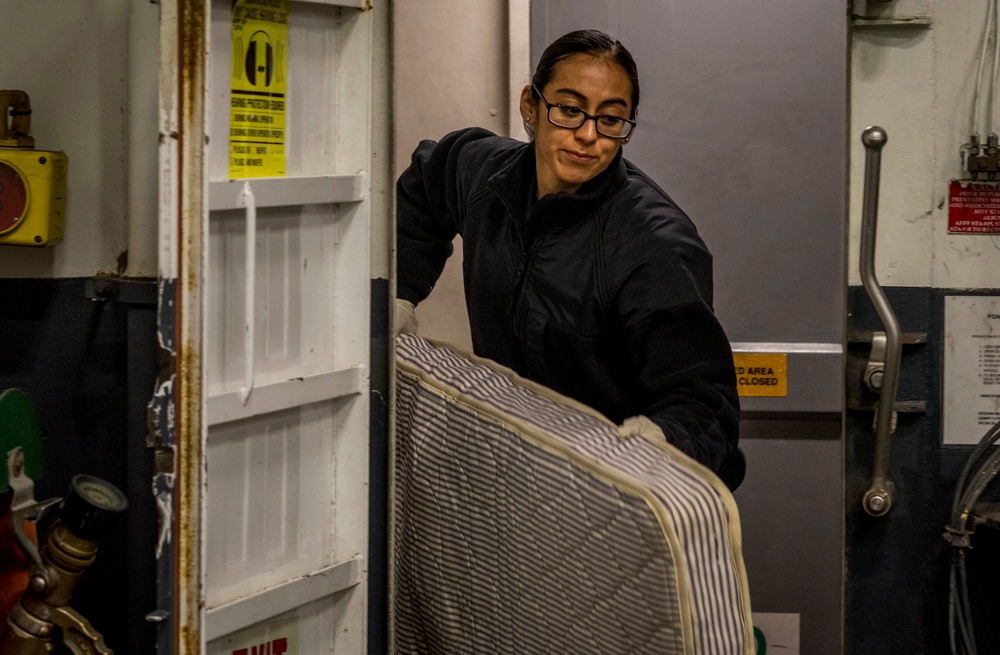 Sailors Move Mattresses