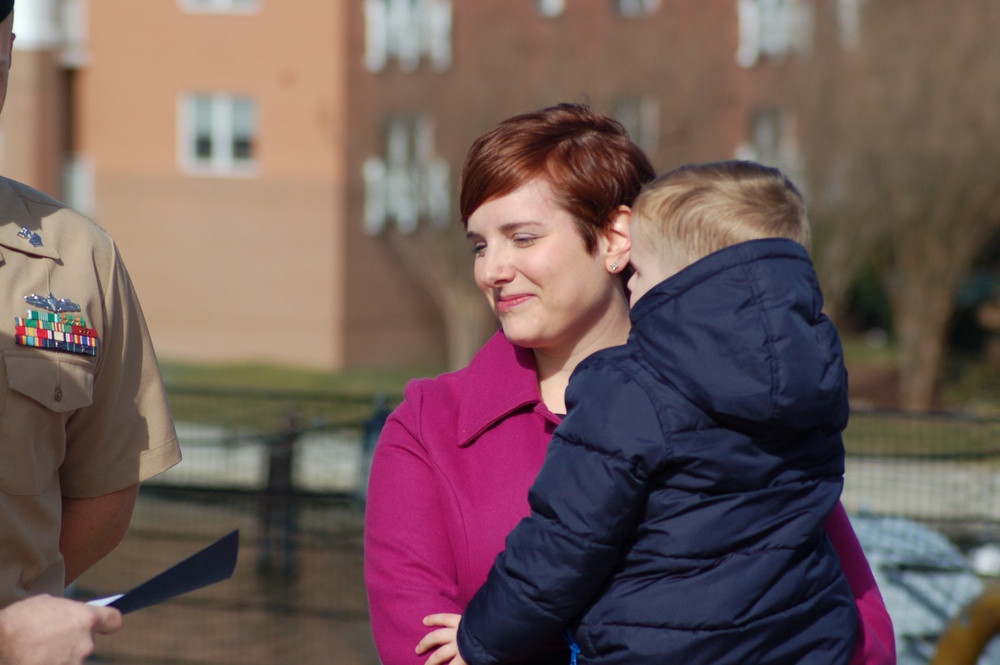 Re-enlistment aboard a Battleship