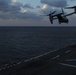 VMM-262 naval aviators complete flight operations at sunset aboard Wasp