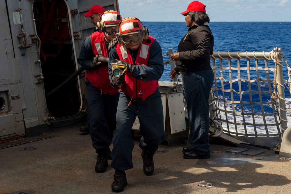 USS Preble Flight Deck Drill