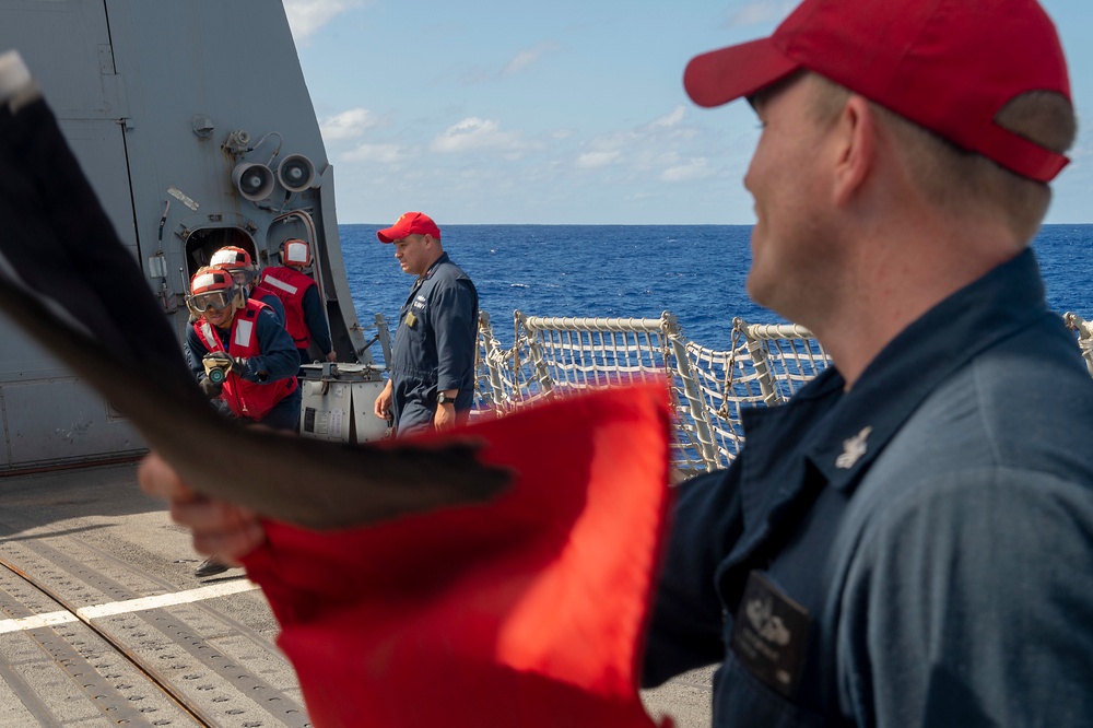 USS Preble Flight Deck Drill