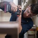 U.S. Sailor builds a cabinet