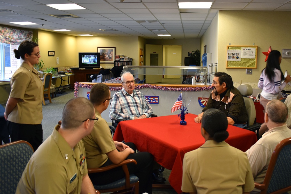 SUBASE New London Sailors Visit Veterans at Groton Regency Center