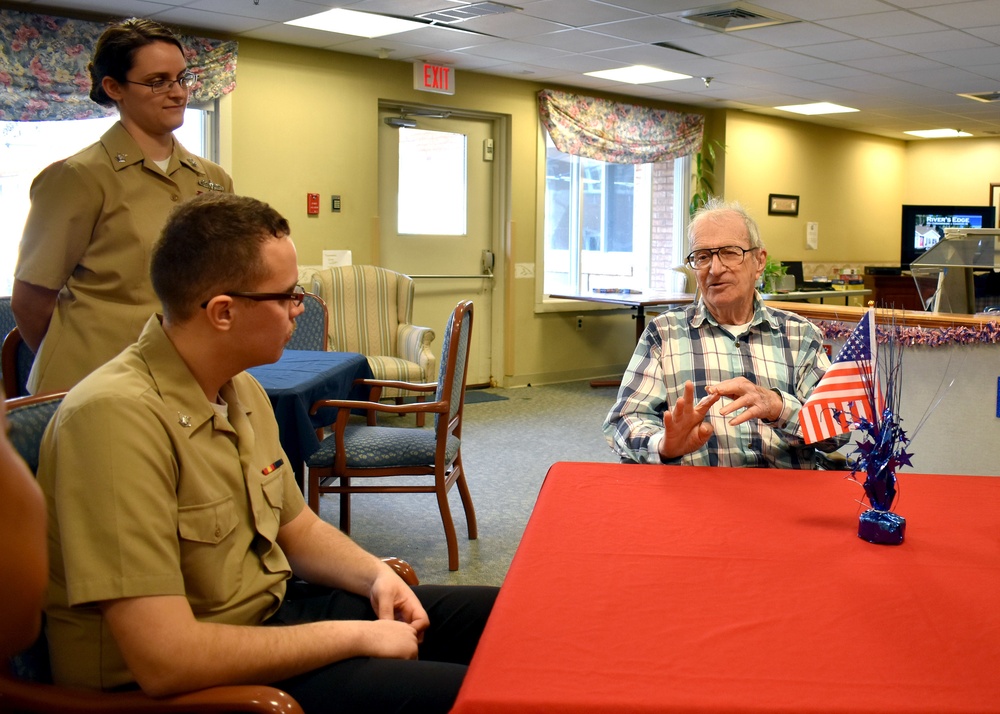 SUBASE New London Sailors Visit Veterans at Groton Regency Center