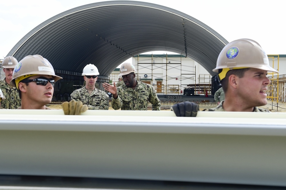 NCG-1 Commodore Visits NMCB-3 in Japan