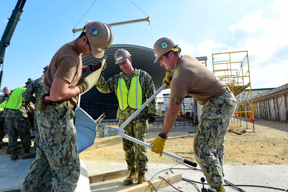 DVIDS - Images - Seabees Top Off K-Span [Image 9 of 11]