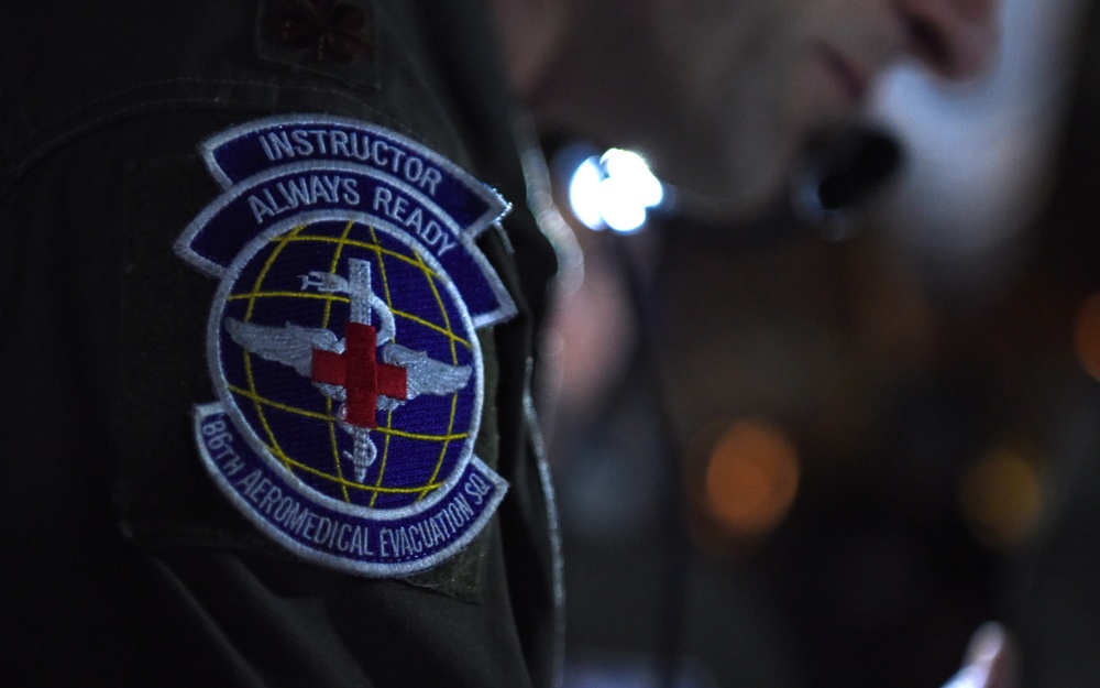 USAFE Airmen conduct aeromedical evacuation training above Germany