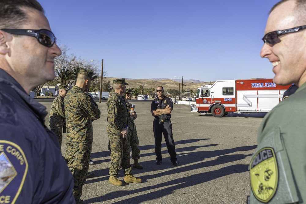 Major General Coglianese visits MCLB Barstow