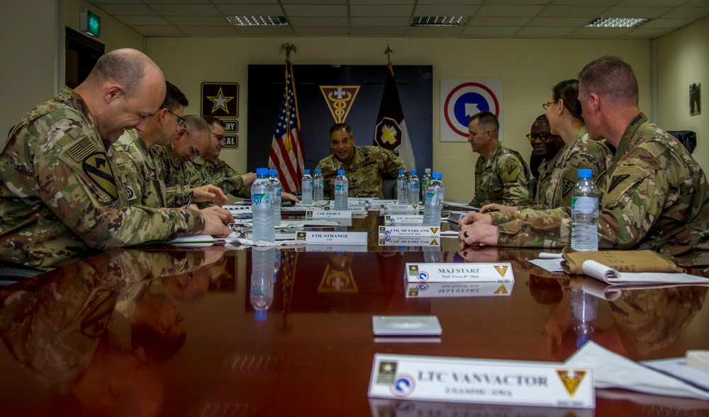 USARCENT Commander visits with Soldiers in Qatar