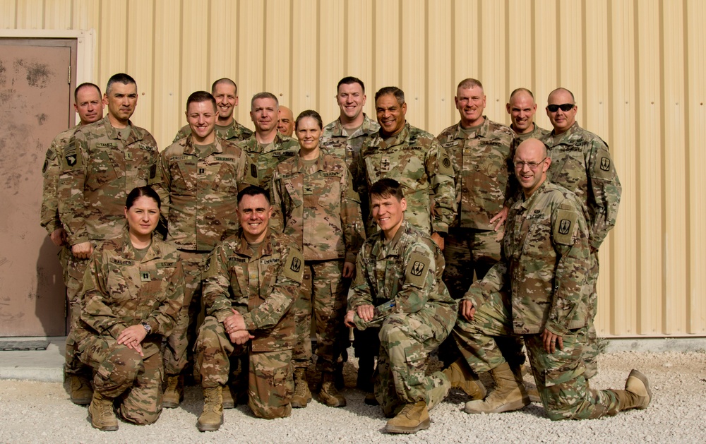 USARCENT Commander visits with Soldiers in Qatar