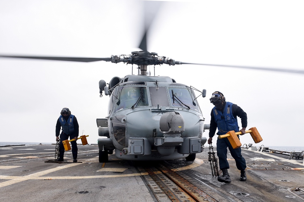 Conduct maritime operations as the flagship of Standing NATO Maritime Group 1 in the U.S 6th Fleet area of operation