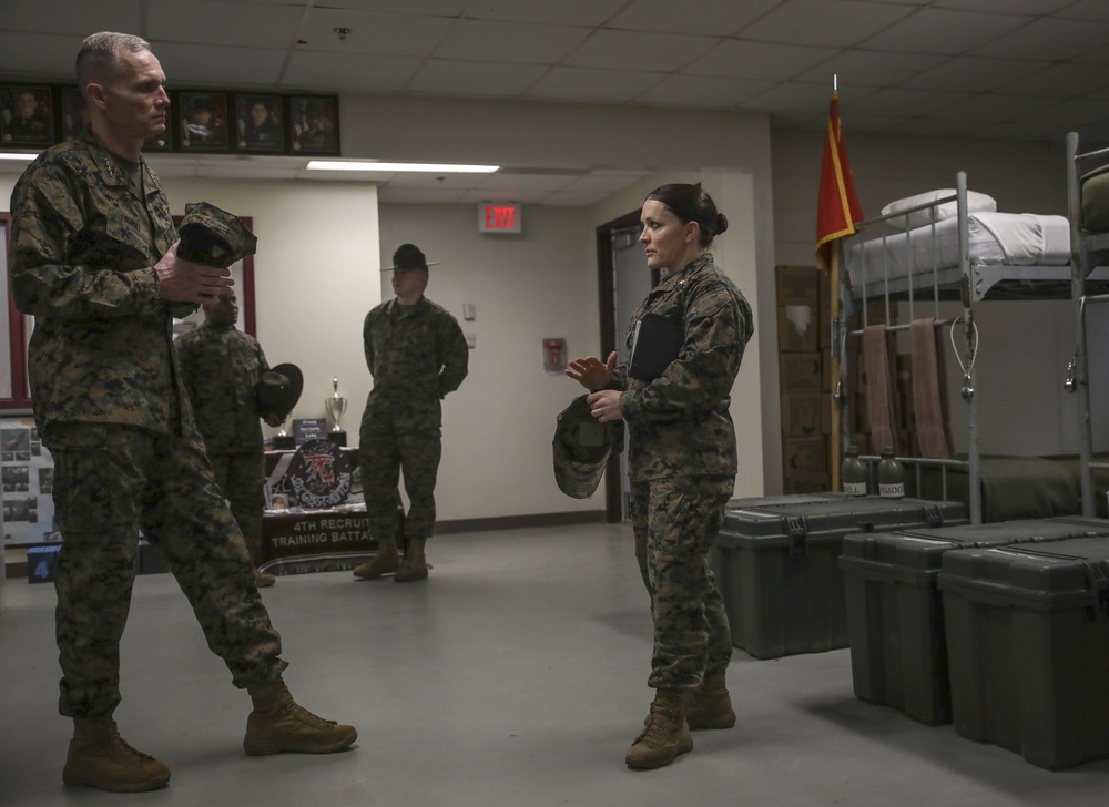 Assistant Commandant of the Marine Corps Visits Parris Island