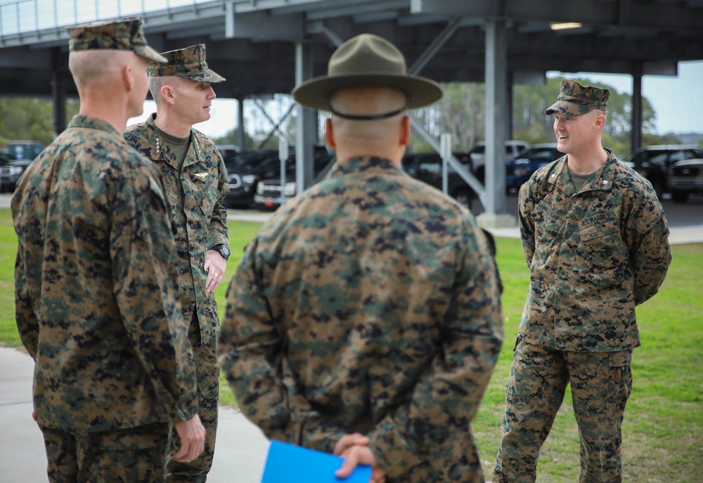 Assistant Commandant of the Marine Corps Visits Parris Island