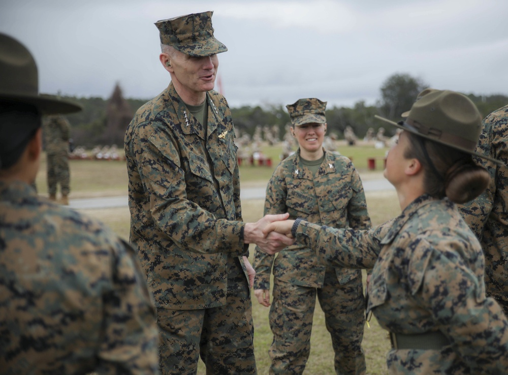 Assistant Commandant of the Marine Corps Visits Parris Island