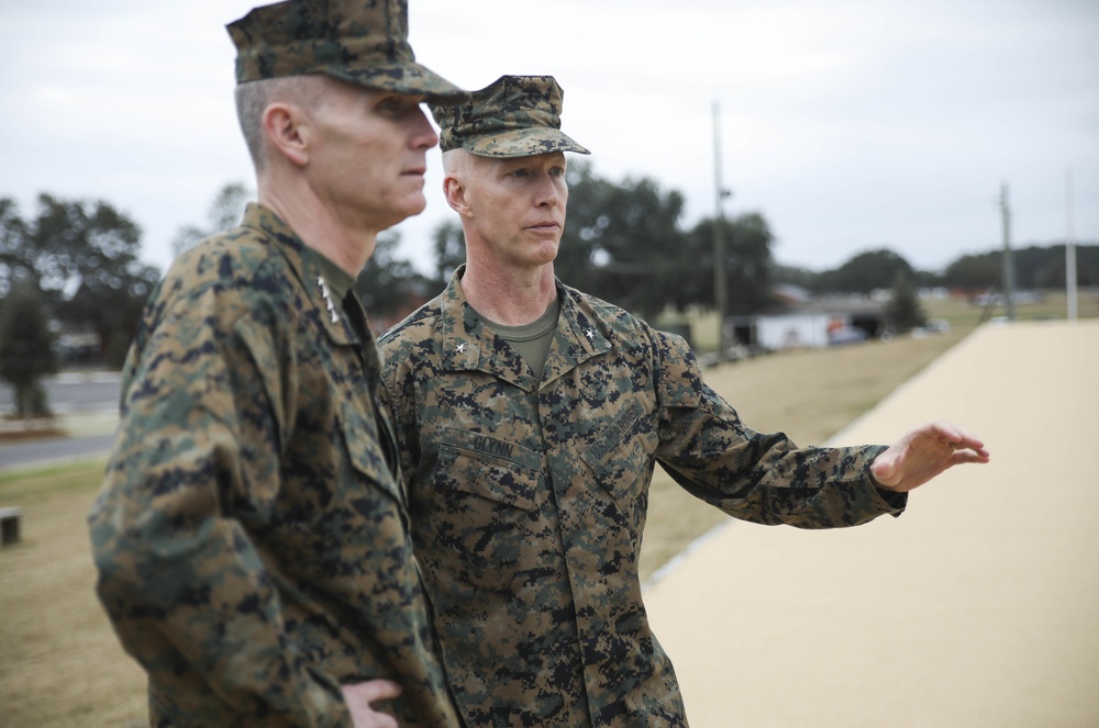 Assistant Commandant of the marine Corps Visits Parris Island