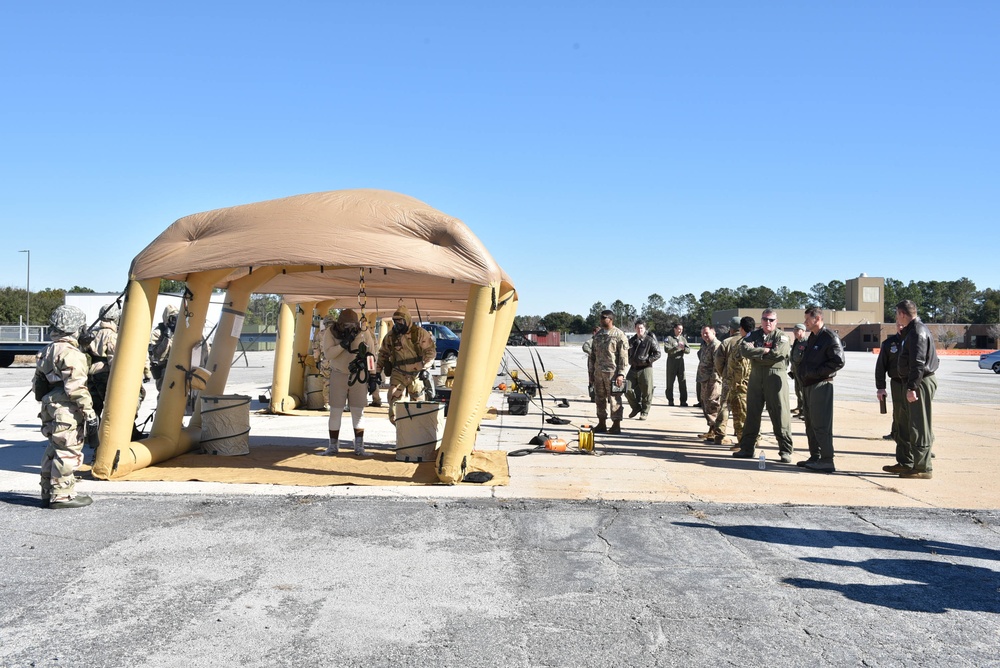 165th Airlift Wing Airmen conduct egress training