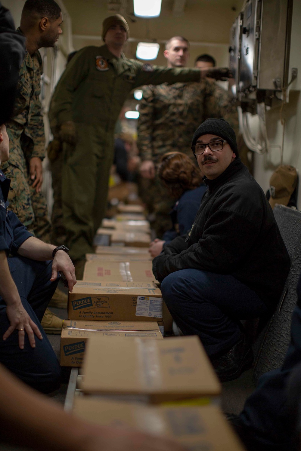 USS Arlington Stores On-Load in Augusta, Italy