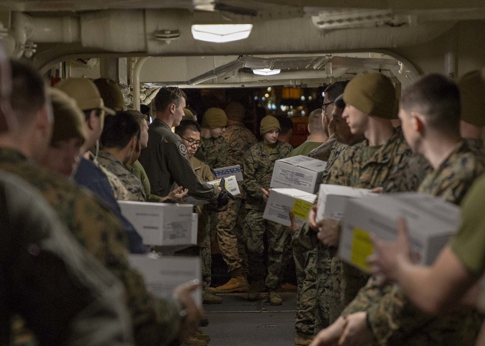 USS Arlington Stores On-Load in Augusta, Italy