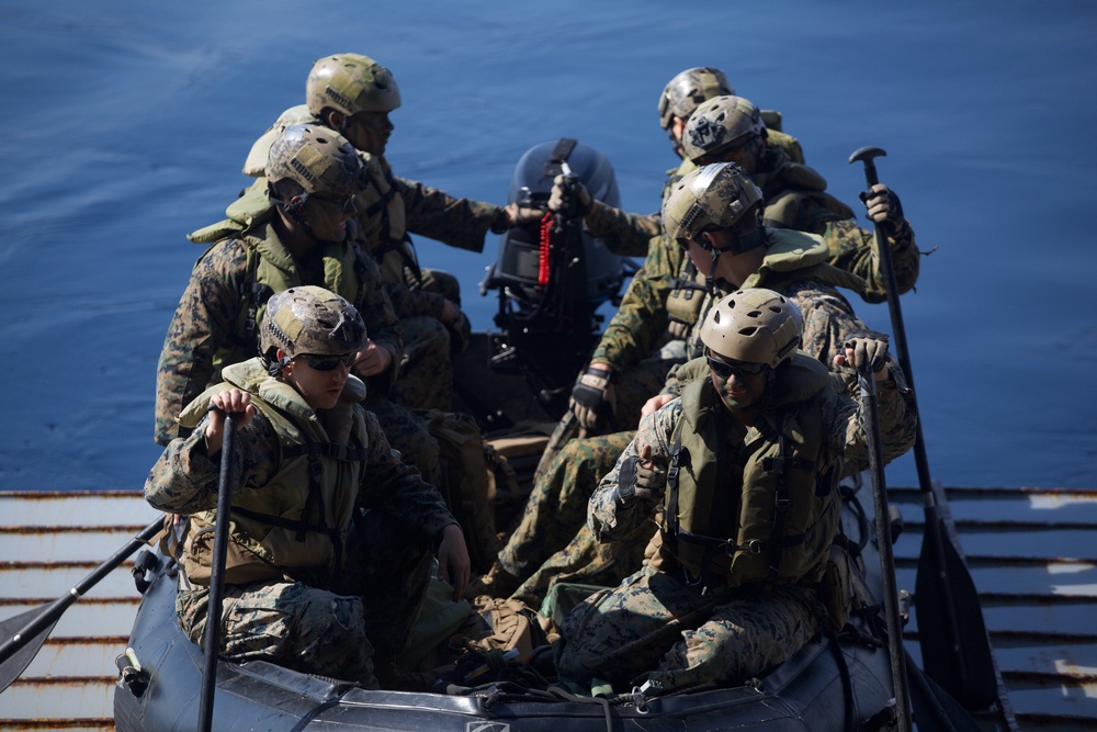 'China Marines' launch a simulated boat raid from Ashland