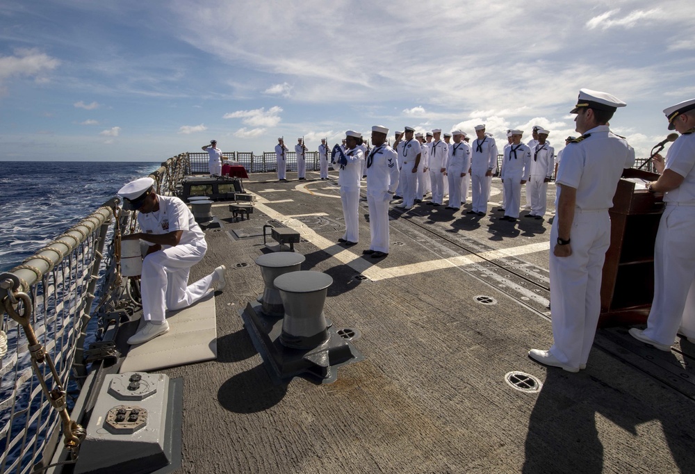 USS Preble Burial at Sea