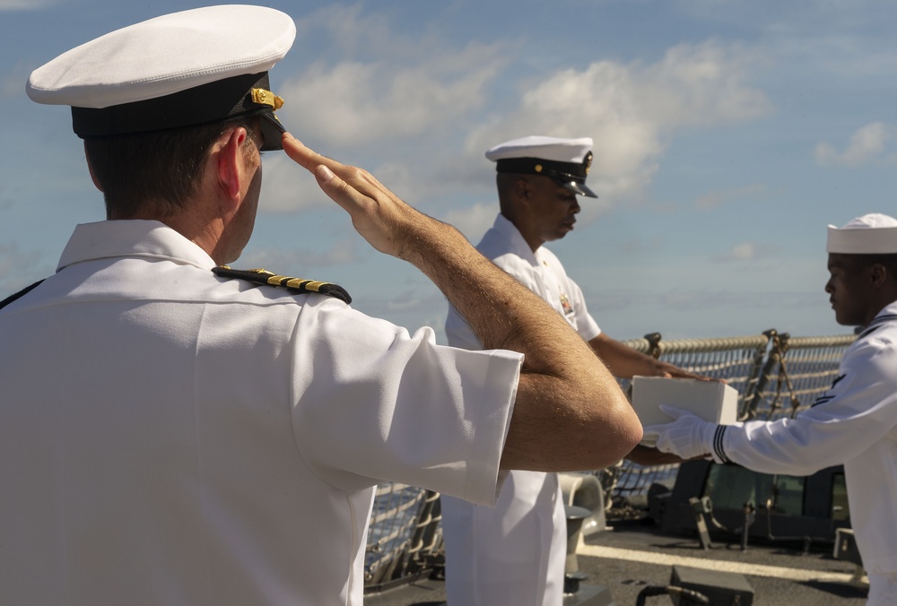 USS Preble Burial at Sea