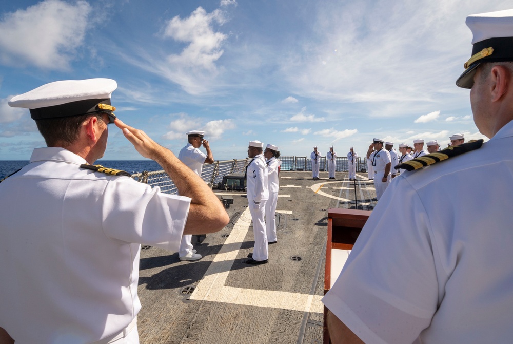 USS Preble Burial at Sea