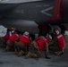 VMM-262 (REIN) Marines load inert ordnance onto F-35Bs aboard Wasp