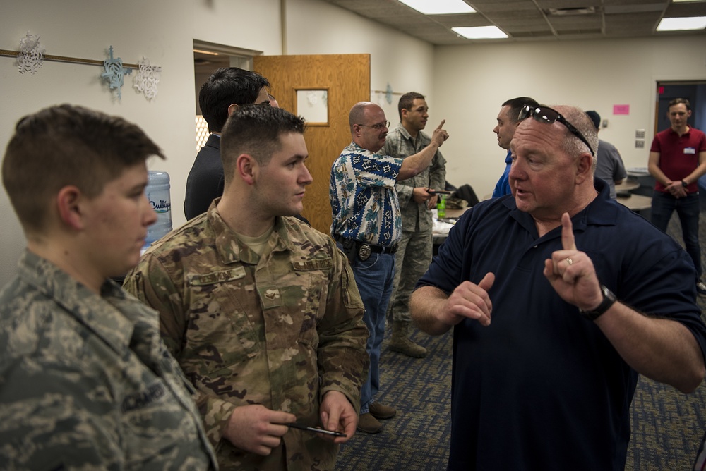 71st security forces squdron member recives instructions