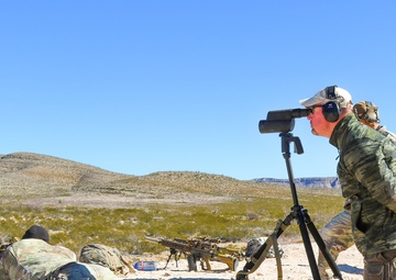 Soldiers from 4-17 Infantry Battalion, conduct testing on New SDM- Rifle Jan. 25, 2019