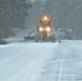 Contractors clear snow at Fort McCoy