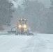 Contractors clear snow at Fort McCoy