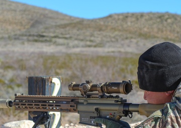 Soldiers from 4-17 Infantry Battalion, conduct testing on New SDM- Rifle, Jan. 25, 2019.