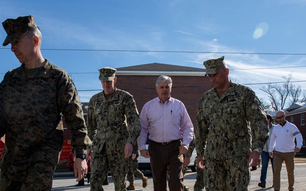 5 VIPs visit Camp Lejeune in one week to assess Florence Damage