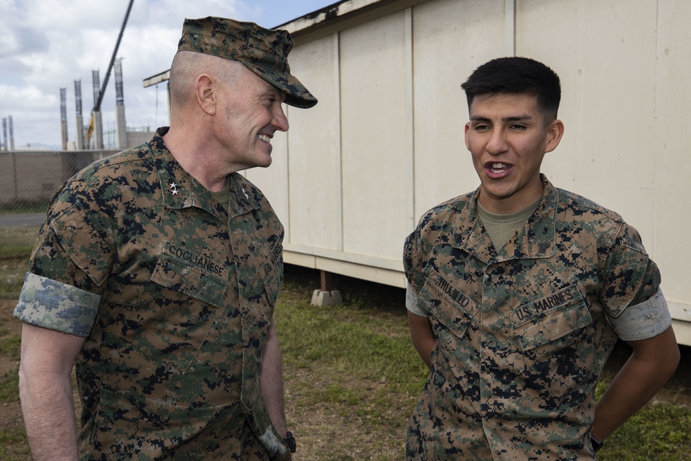 Maj. Gen. Vincent Coglianese meets Marines at MCBH