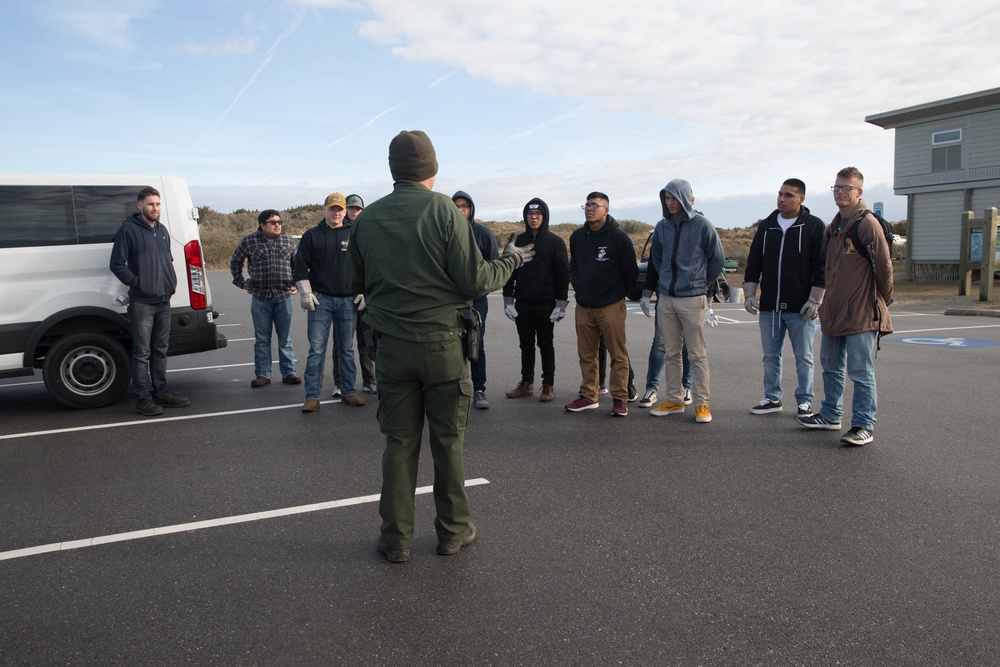 Marine SMP volunteers save the sand dunes